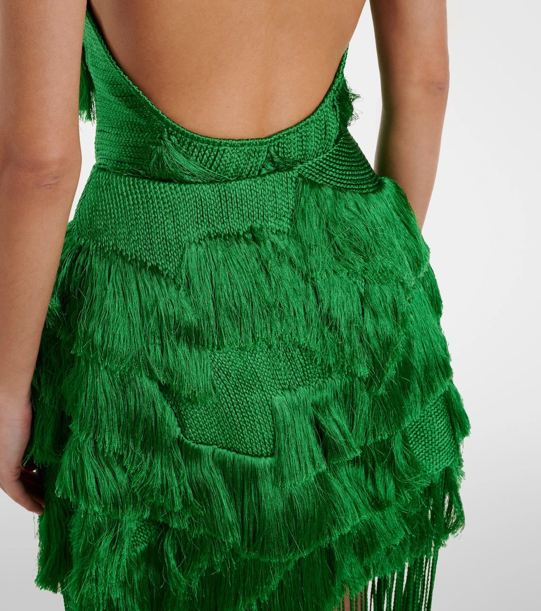Xu Zhi - Draped fringed miniskirt