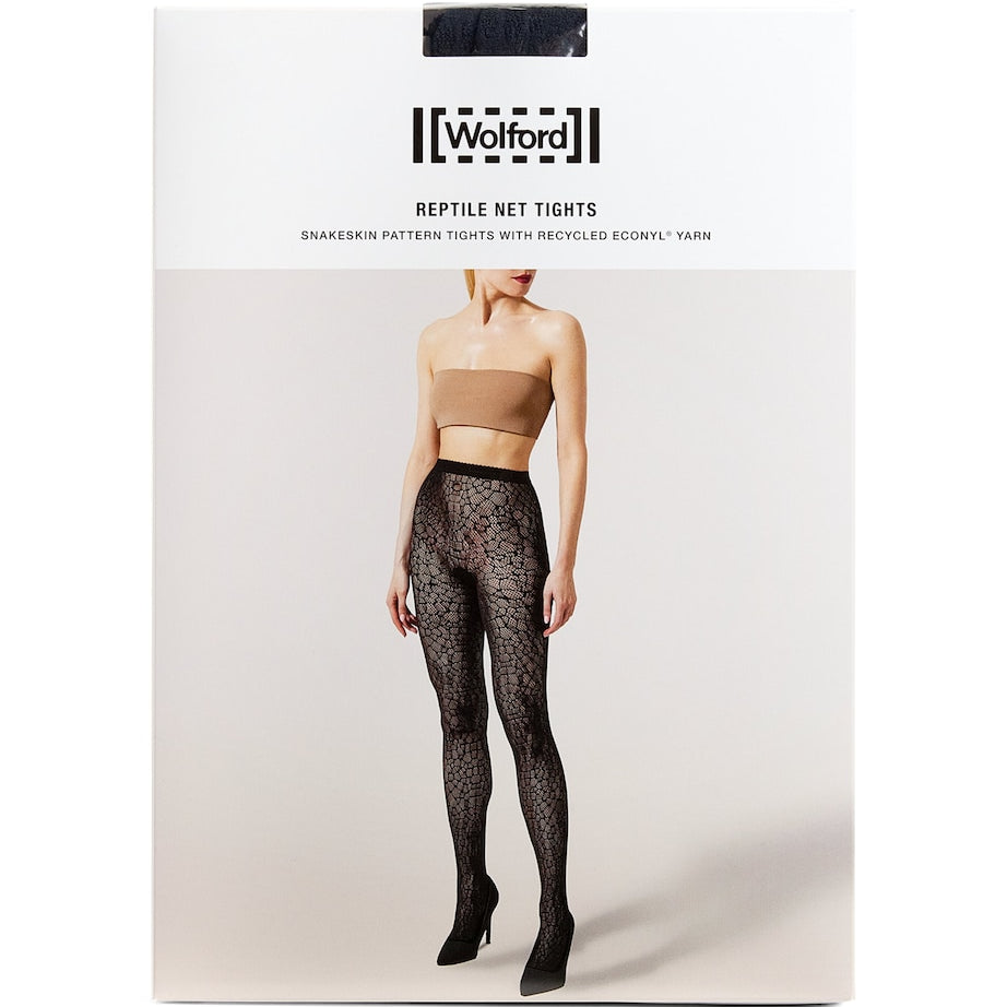 Wolford Black Net Reptile Tights