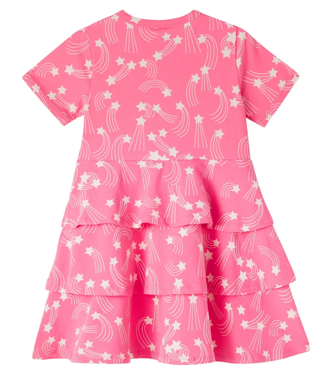 Mini Rodini - Printed tiered cotton-blend jersey dress
