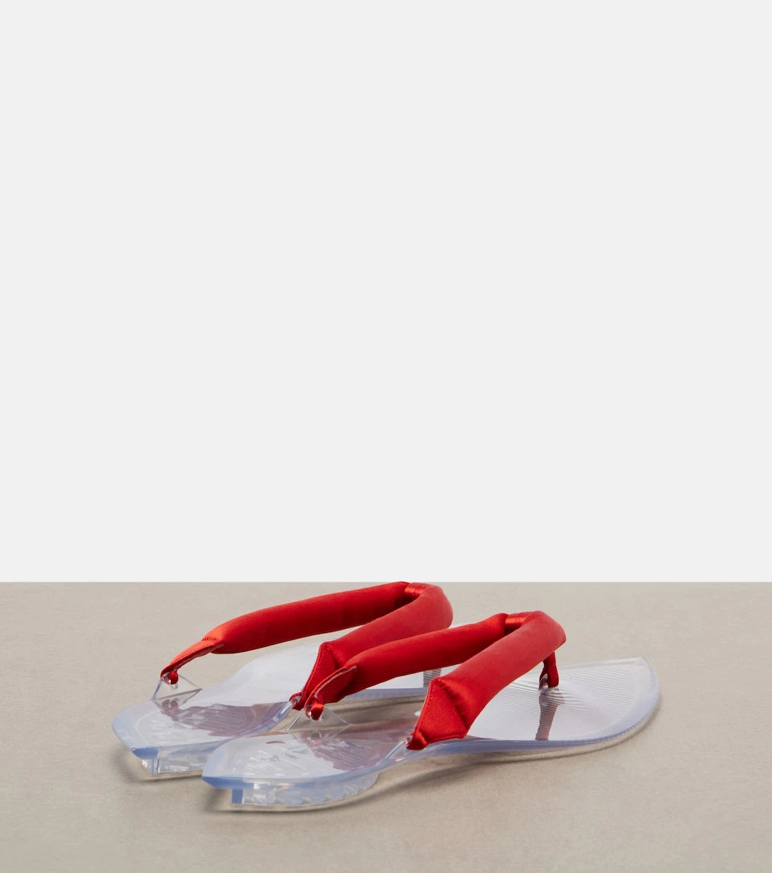 Alaïa - Invisible satin thong sandals
