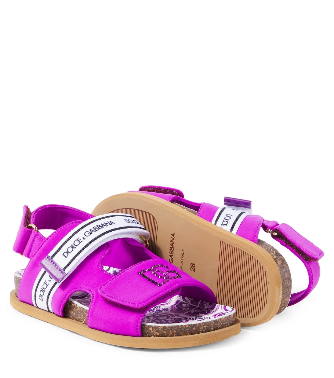 Dolce&Gabbana Kids - صنادل مزينة بشعار DG