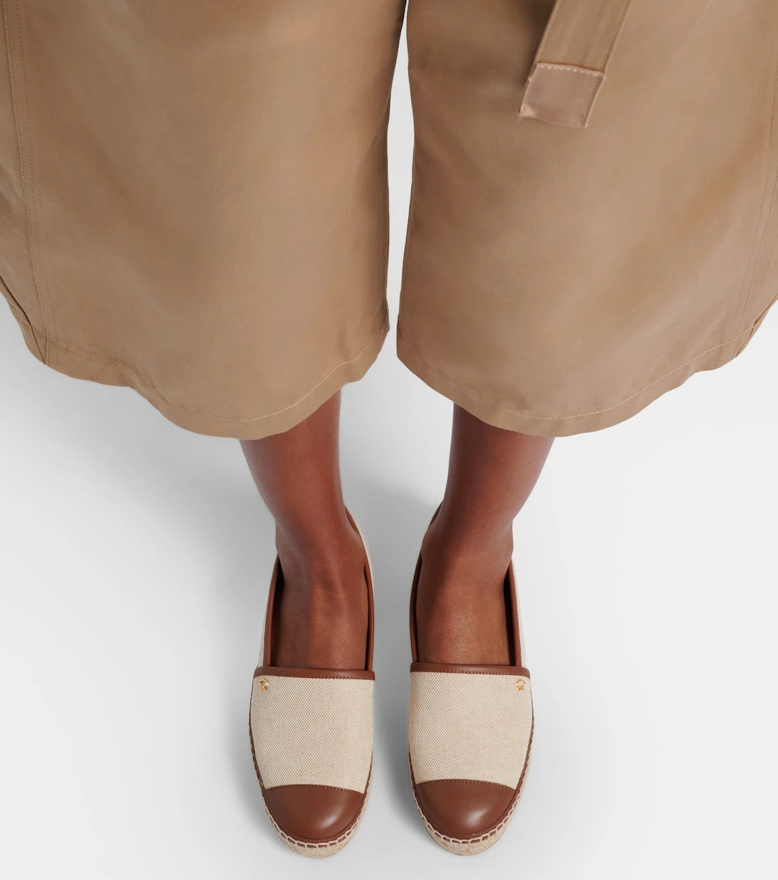 Gianvito Rossi - Leather-trimmed canvas espadrilles