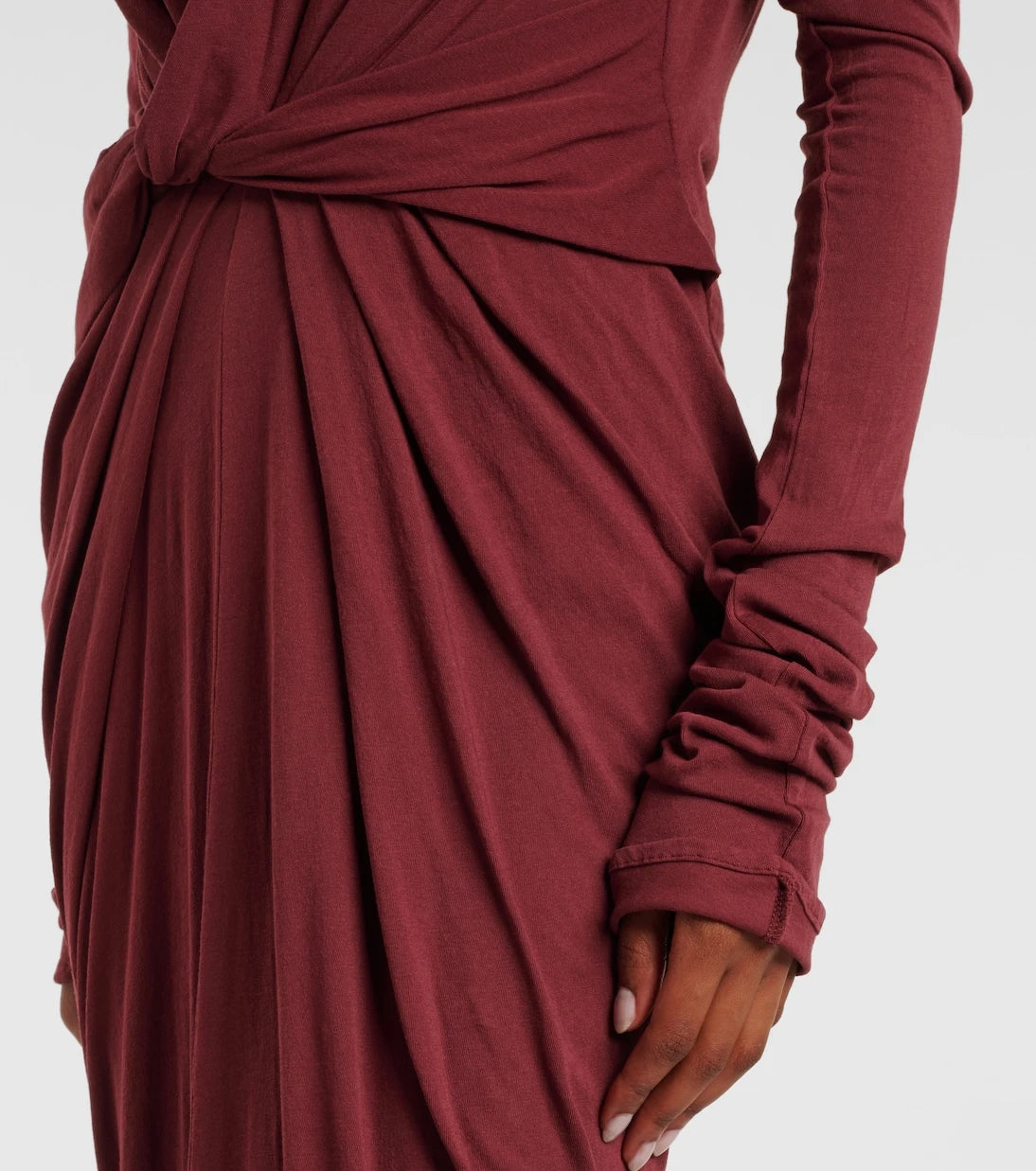 Entire Studios - Gathered cotton-blend jersey maxi dress