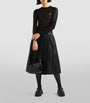 Prada Black Re-Nylon Pleated Midi Skirt