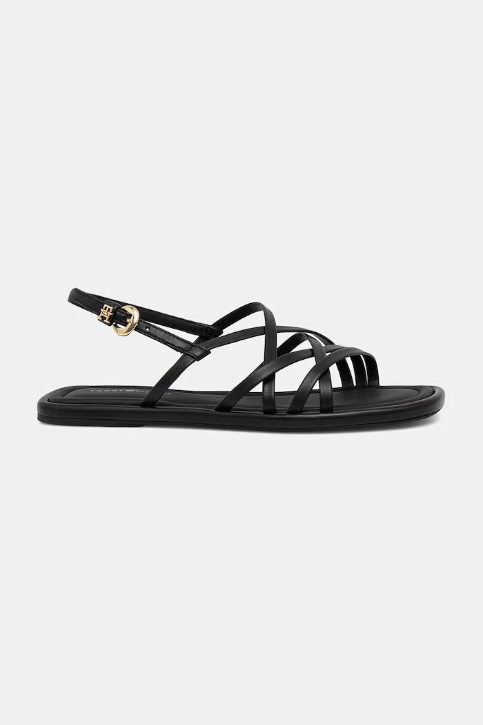 Tommy Hilfiger Kadın Deri Sandalet FLAT STRAPPY SANDAL LTH