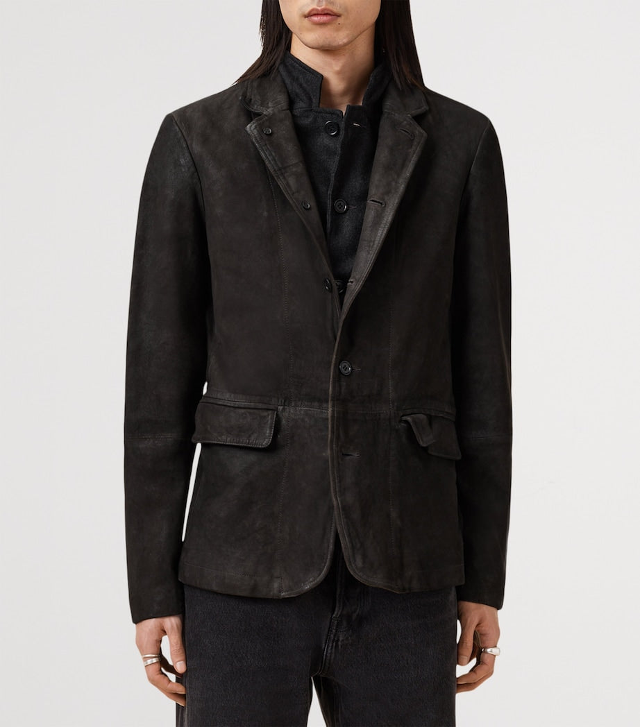 Leather Survey Blazer ANTHRACITE GREY