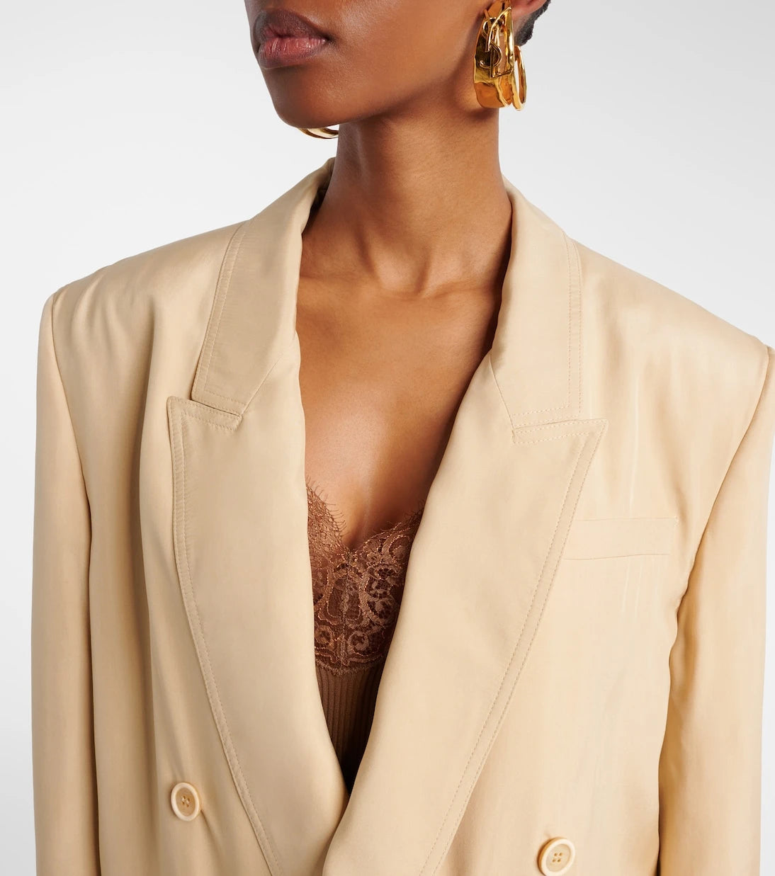 Saint Laurent - Double-breasted silk blazer