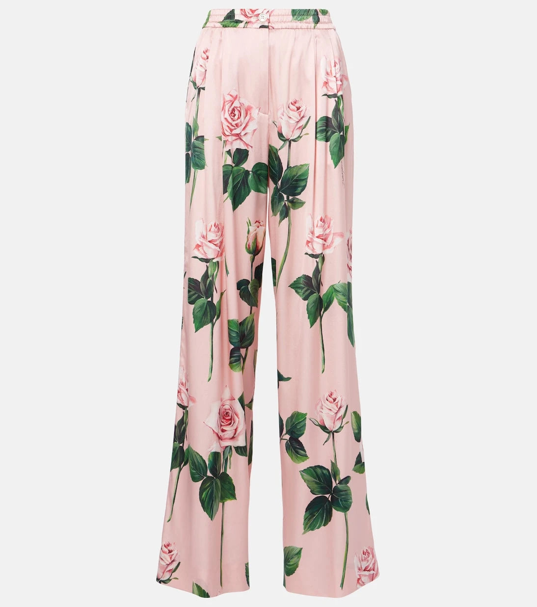 Dolce&Gabbana - Floral silk-blend satin palazzo pants