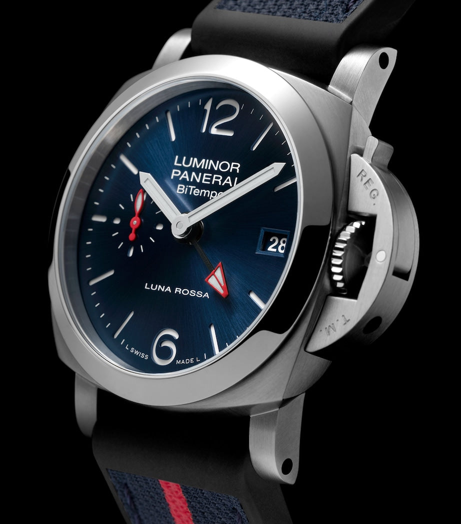 Panerai Stainless Steel Luminor Quaranta BiTempo Luna Rossa Watch 40mm