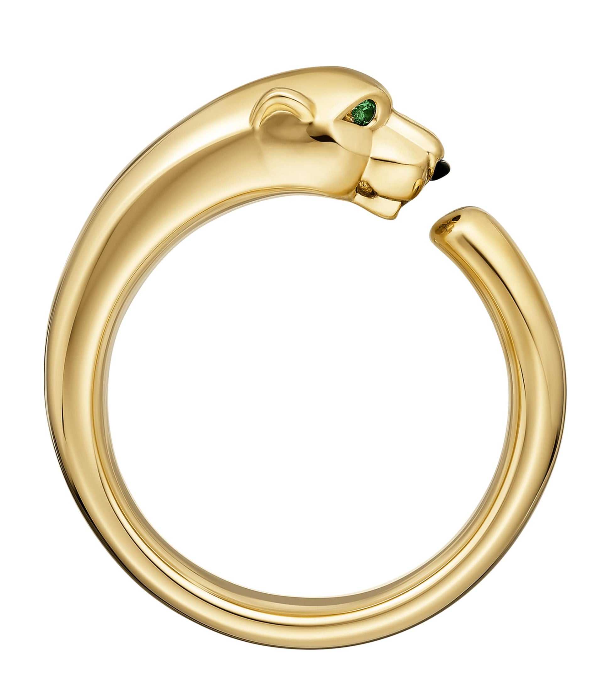 Yellow Gold, Onyx and Tsavorite Garnet Panthère de Cartier Ring