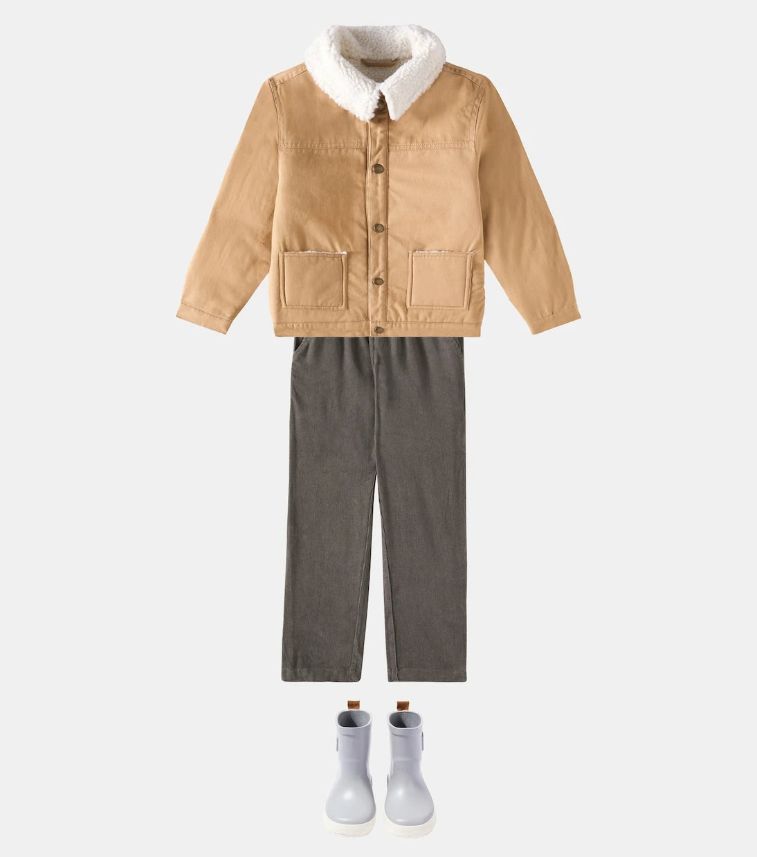 Rylee + Cru - Faux shearling-trimmed cotton jacket