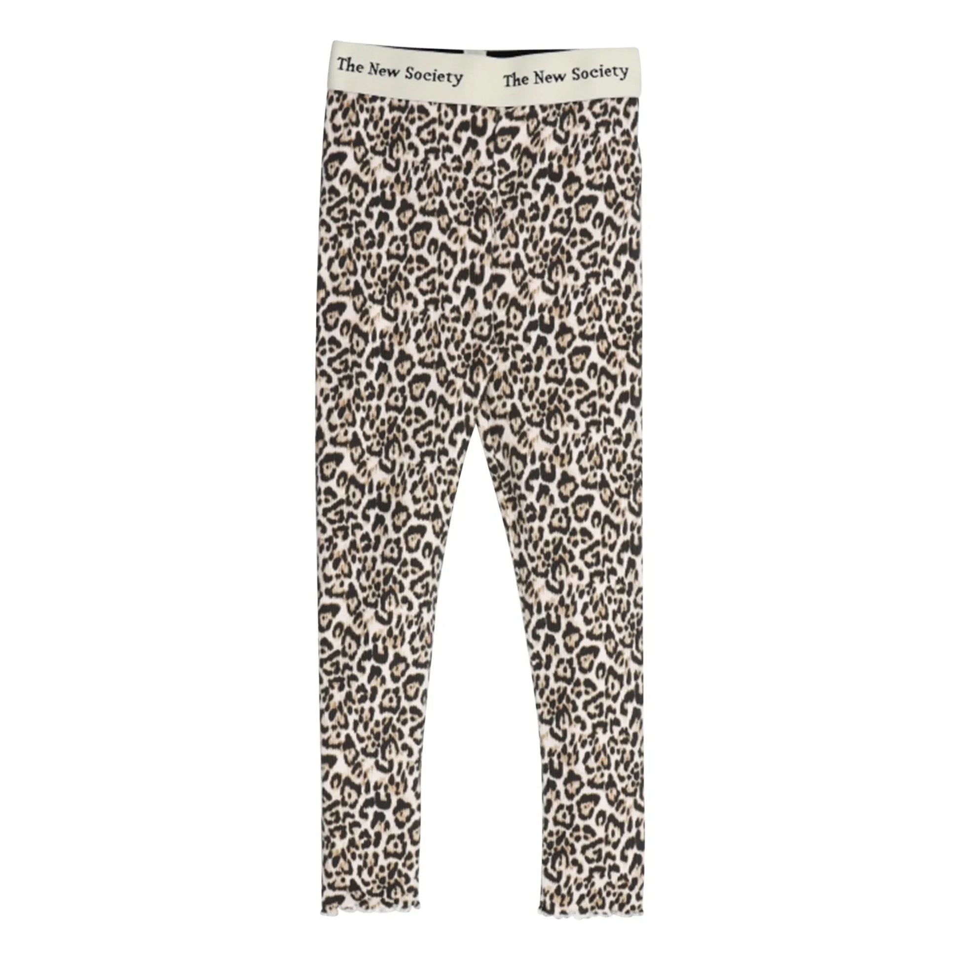 the new society - Leopard Rib Legging | Beige