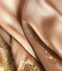 Silk Gina Long Robe ALMOND/GOLD