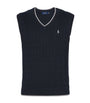 Polo Ralph Lauren Navy Cotton Cable Knit Sweater Vest