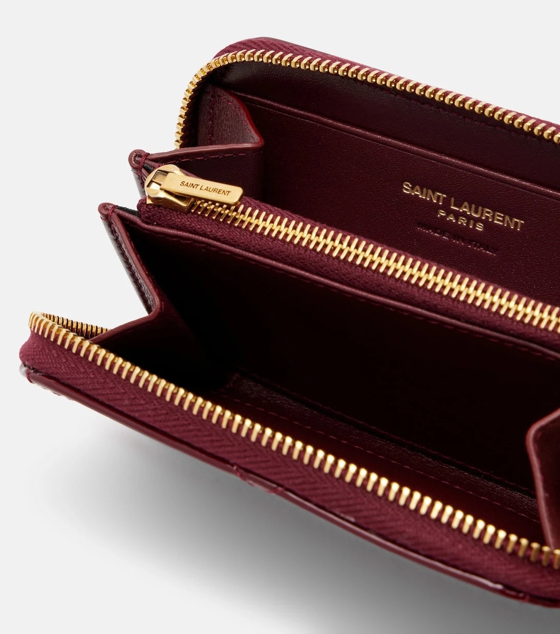 Saint Laurent - Cassandre Bijou patent leather wallet