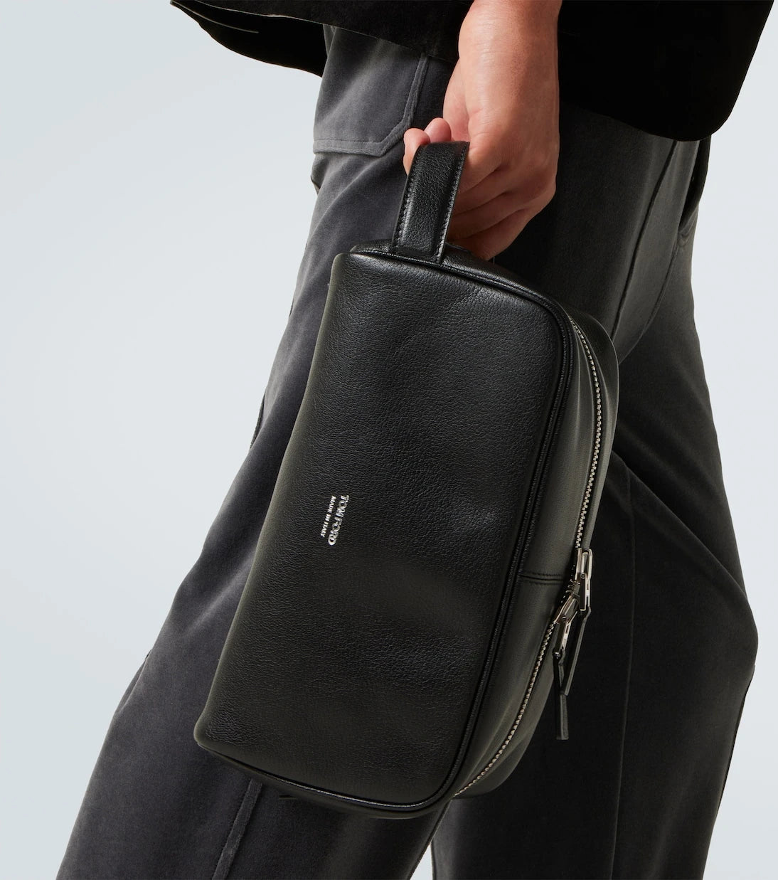 Tom Ford - Logo leather toiletry bag