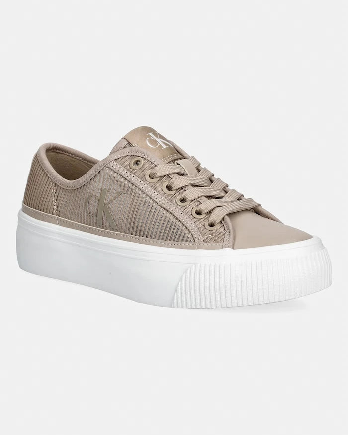 Calvin Klein VULC FLATF LACEUP STRIPED NYL kadın spor ayakkabı