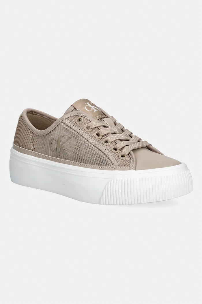 Calvin Klein VULC FLATF LACEUP STRIPED NYL kadın spor ayakkabı