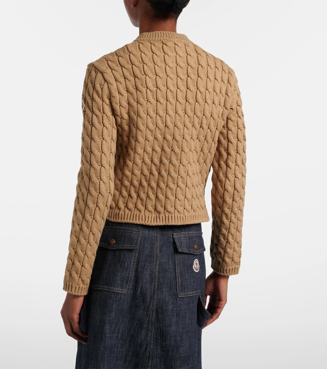 Moncler - Cable-knit cotton-blend cardigan