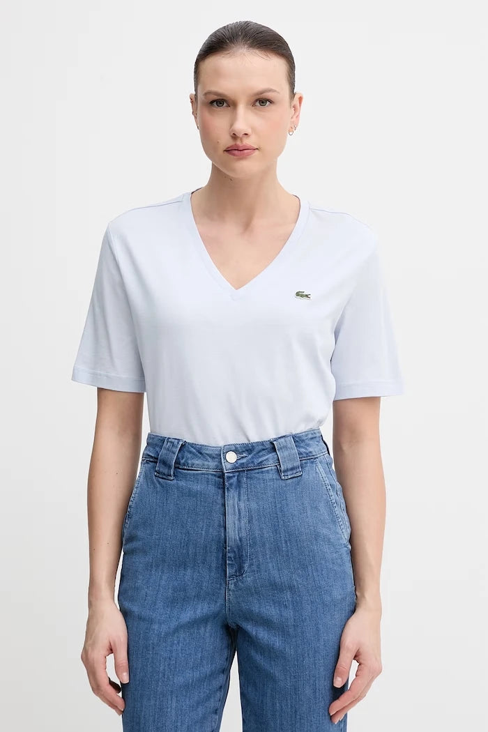 Lacoste basic kadın pamuklu tişört