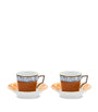 Set of 2 Porcelain Il Viaggio di Nettuno Coffee Cups and Saucers