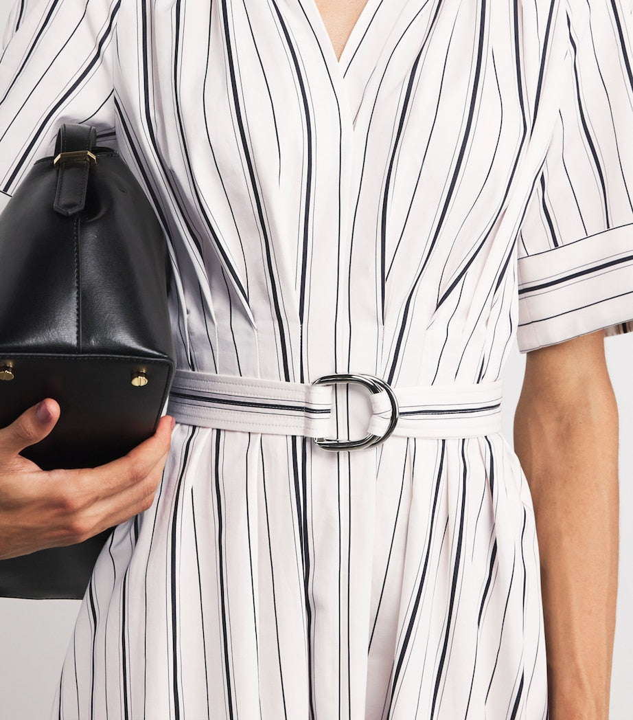 Belted Nansi Midi Dress IVRYB IVORY/BLACK