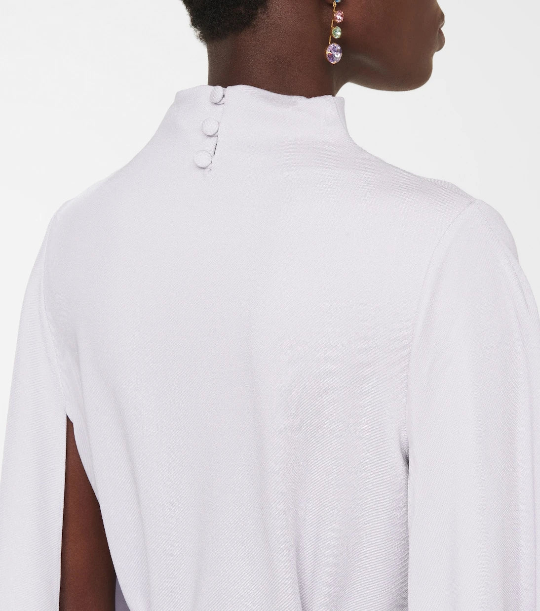 Safiyaa - Harper caped stretch-jersey top