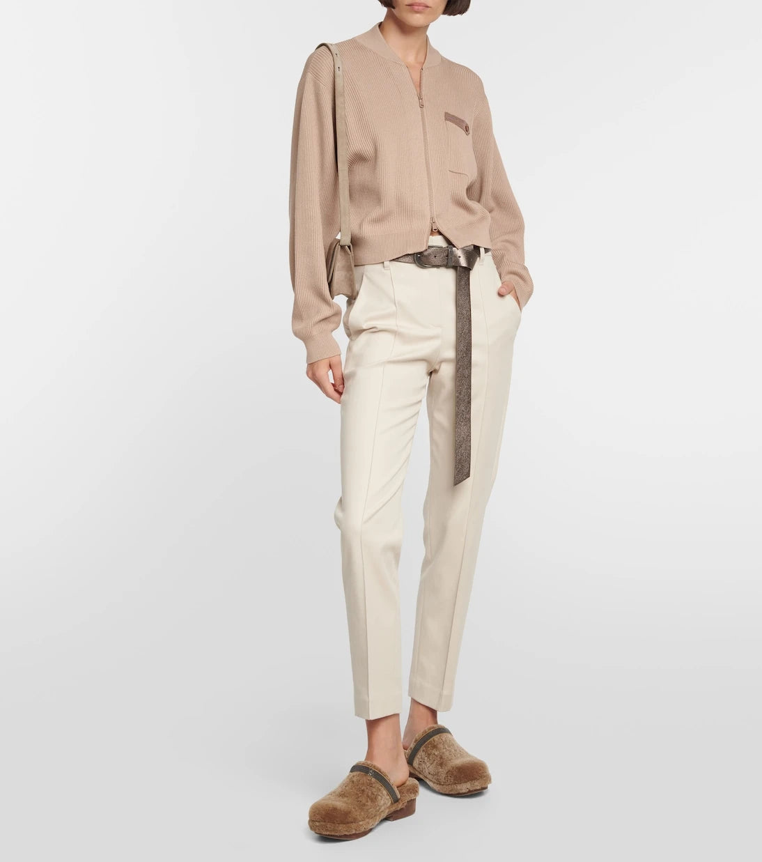 Brunello Cucinelli - Cotton-blend slim pants