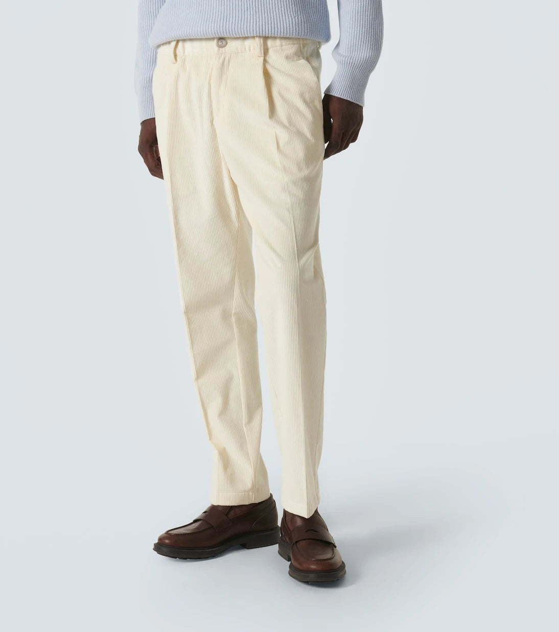 Herno - Cotton and cashmere velvet slim pants