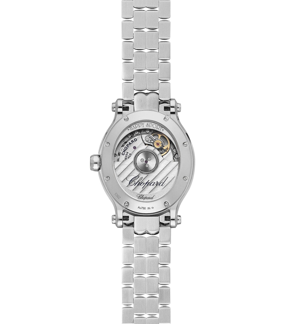 Stainless Steel and Diamond Happy Sport Oval Watch 29mm