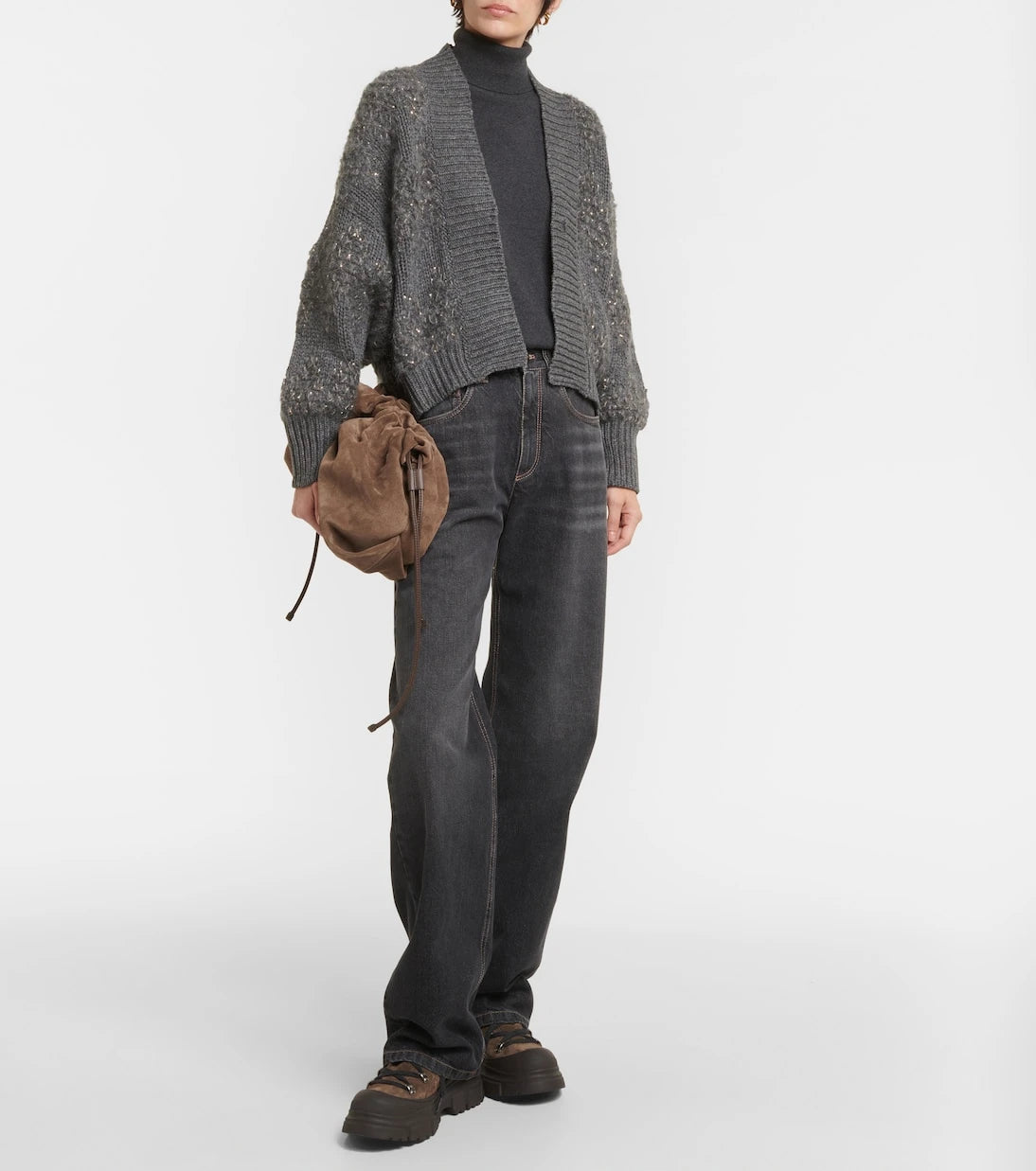 Brunello Cucinelli - Wool, cashmere, and silk cardigan