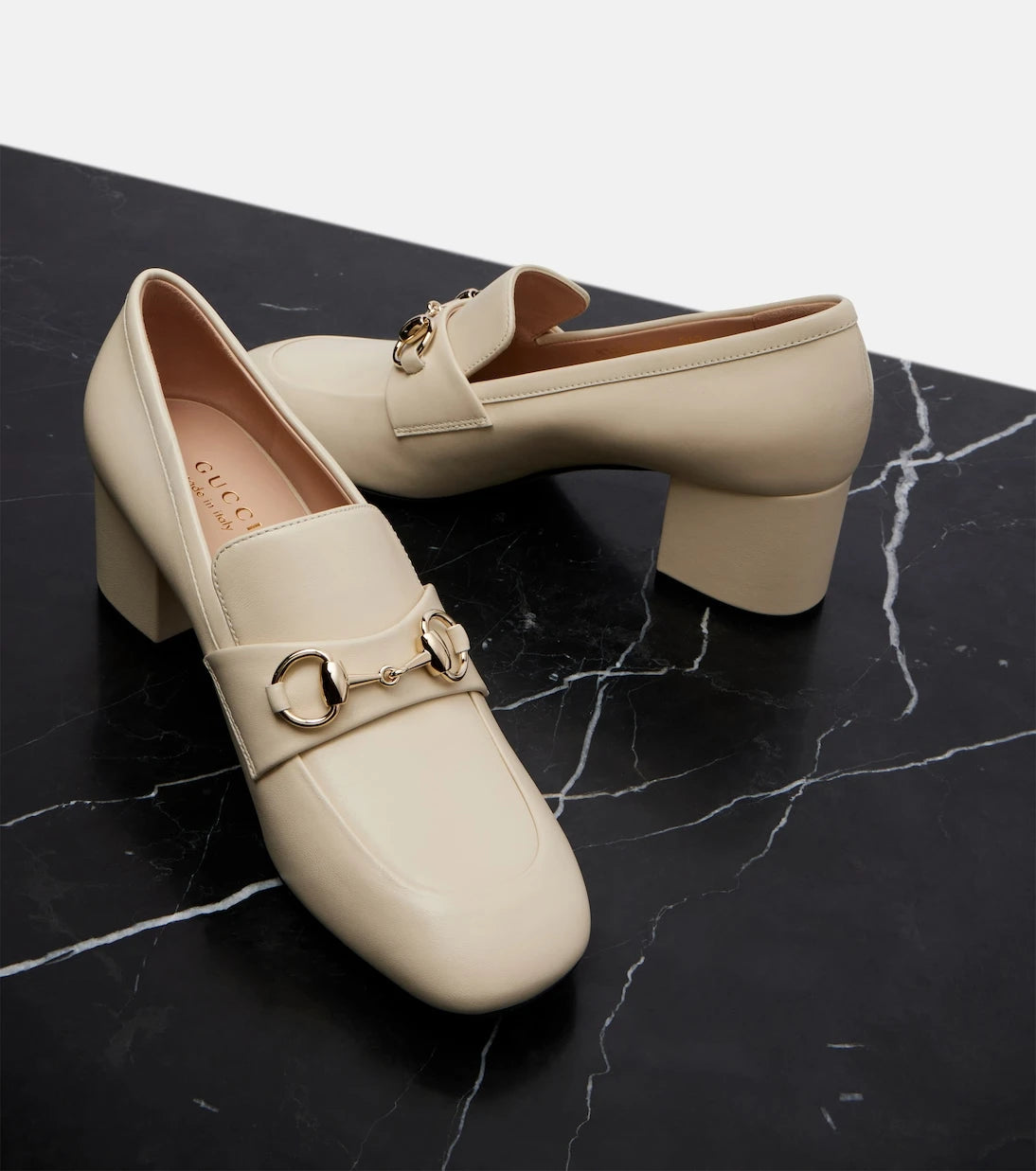 Gucci - Lady Horsebit leather loafer pumps