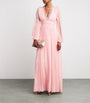 Silk Lace-Trim Maxi Dress