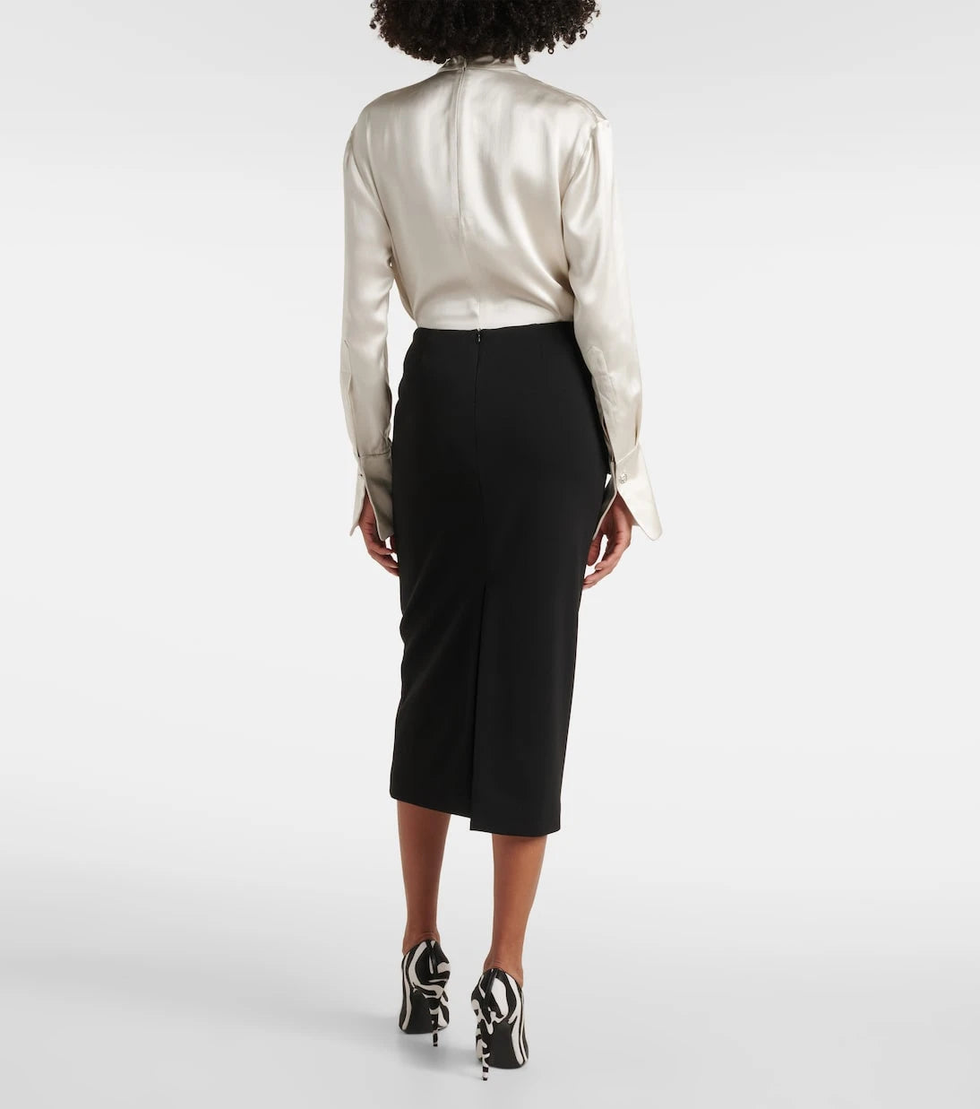 Magda Butrym - Floral-appliqué midi skirt