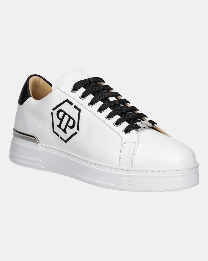Philipp Plein Nappa Lo-Top Hexagon Deri Sneakers