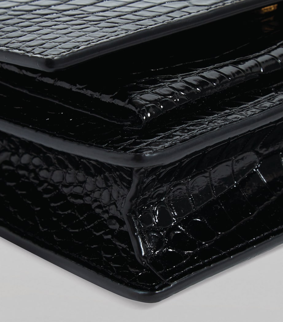 Saint Laurent Black Monogram Chain Wallet