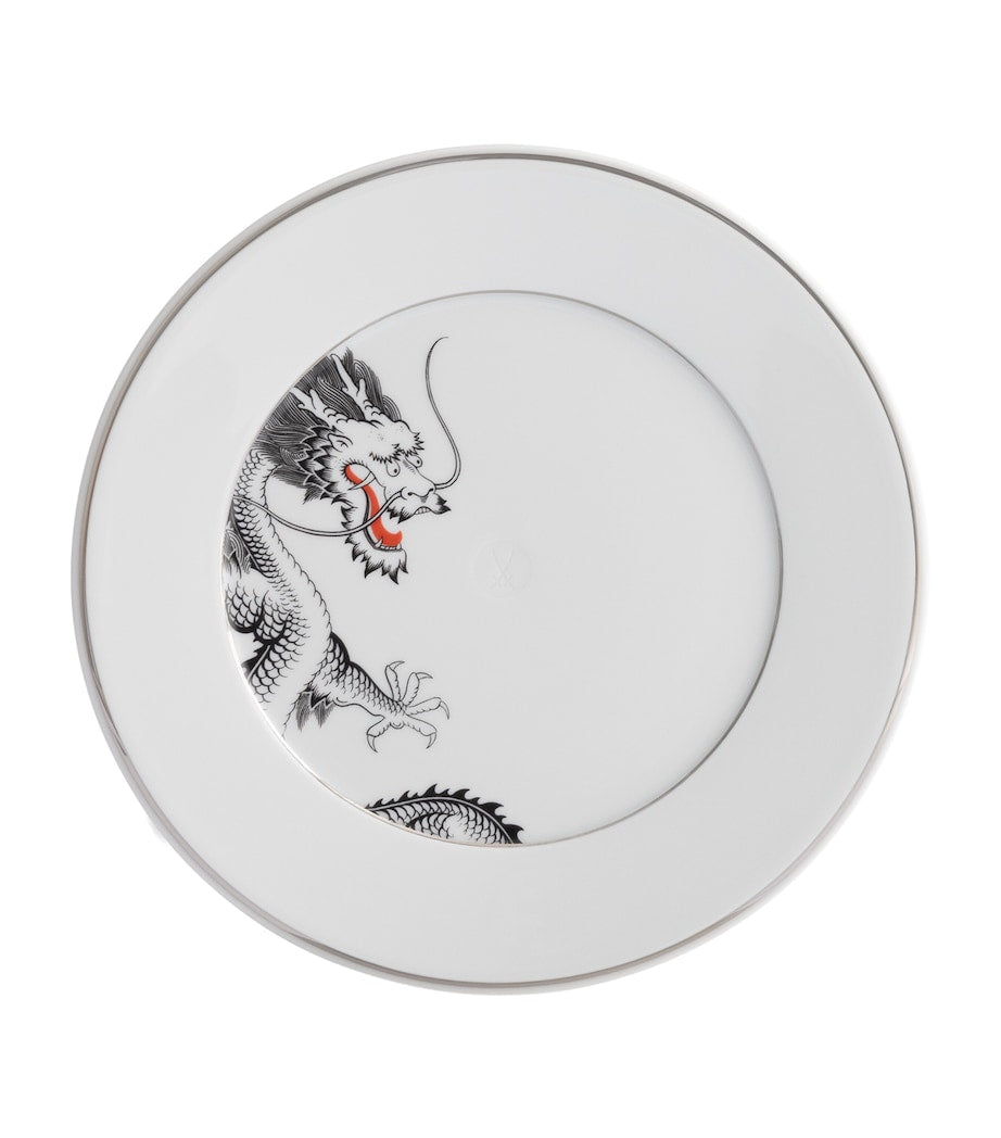 Meissen Porcelain-Platinum Lucky Dragon Dessert Plate (22cm)