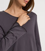 Cotton Long-Sleeve Una Nightdress BLACK PEARL