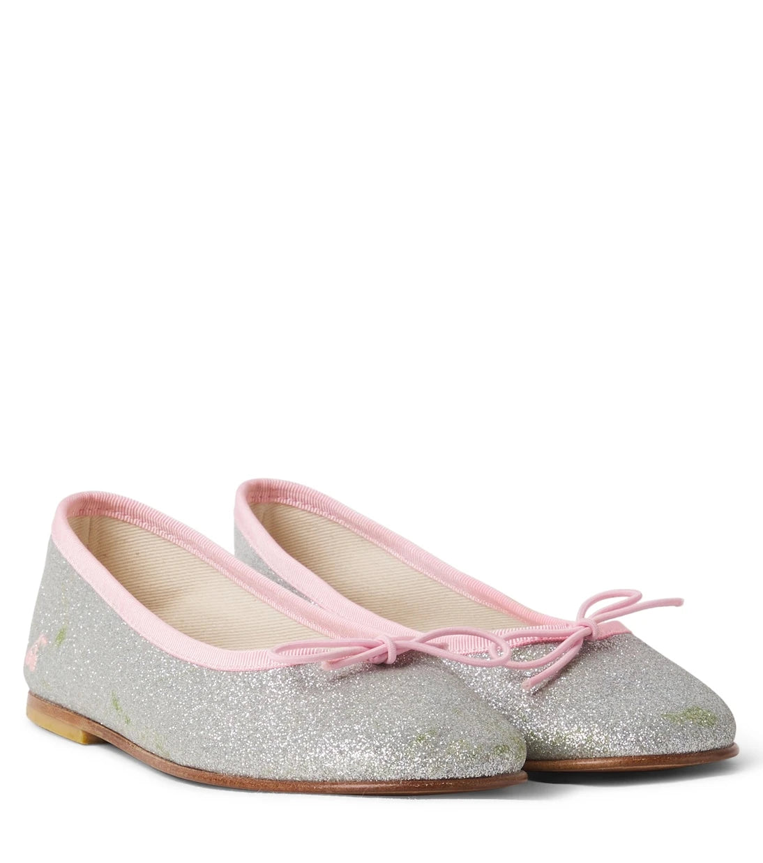 Bonpoint - Lisa bow-detail glitter ballet flats