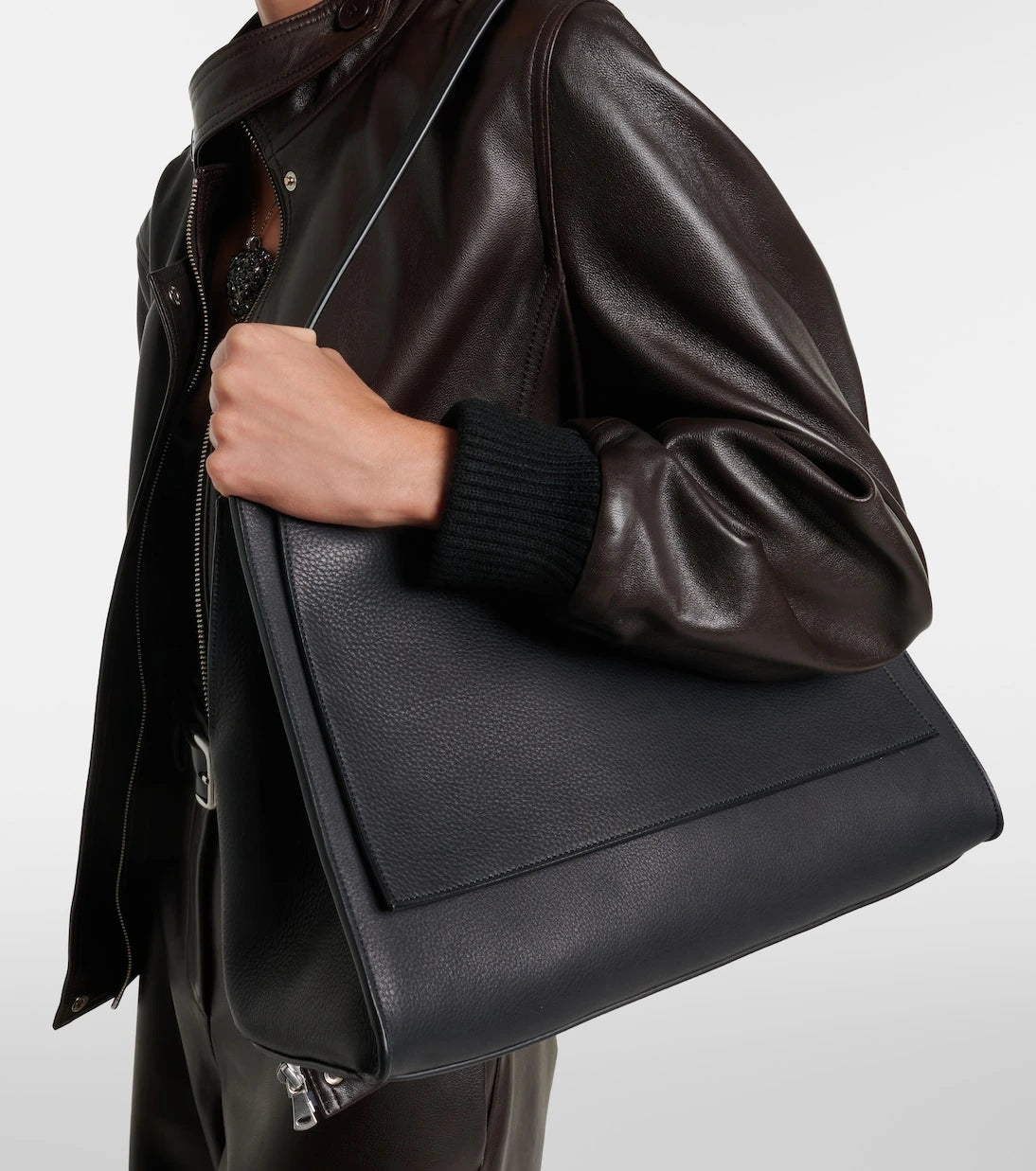 Nour Hammour - Amal leather shoulder bag