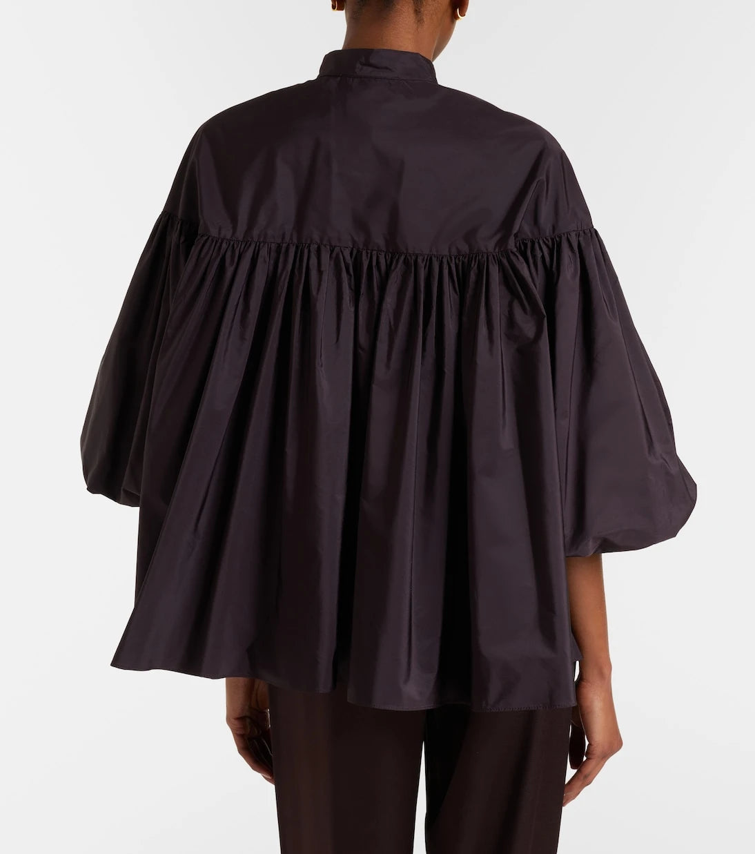Max Mara - Gathered taffeta shirt