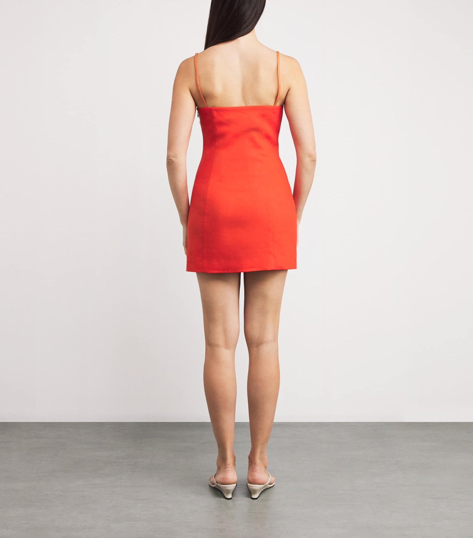 Orange Linen Panettone Mini Dress