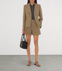 Beige Wool Tailored Shorts