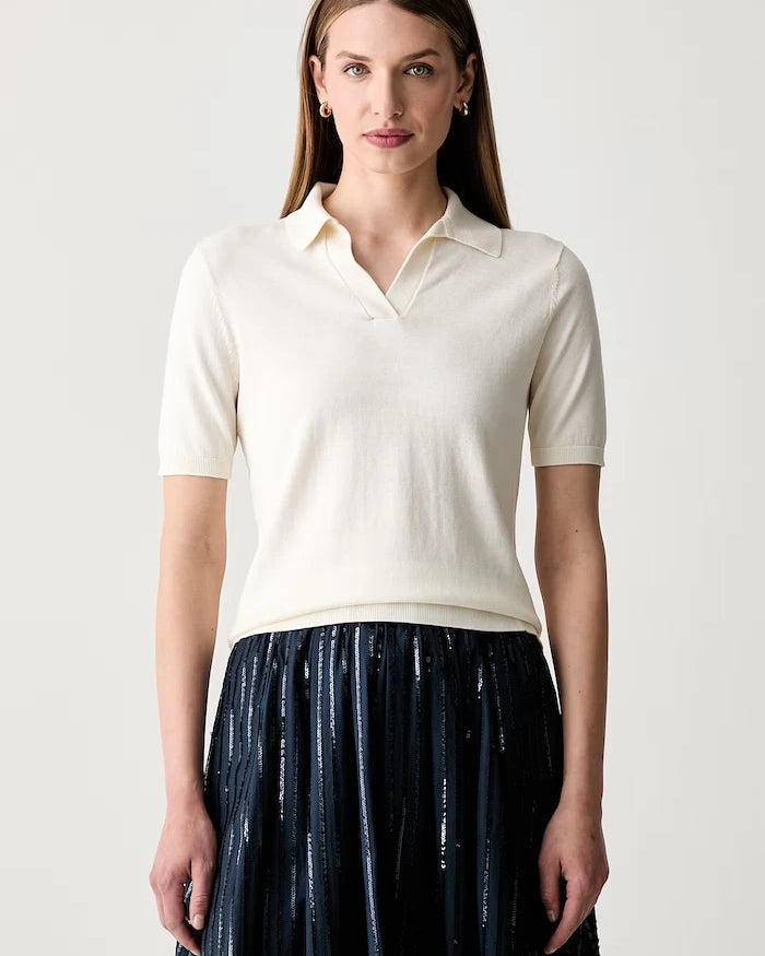Weekend Max Mara тениска тип пулове с яка дамска с коприна WKDRONCOLO