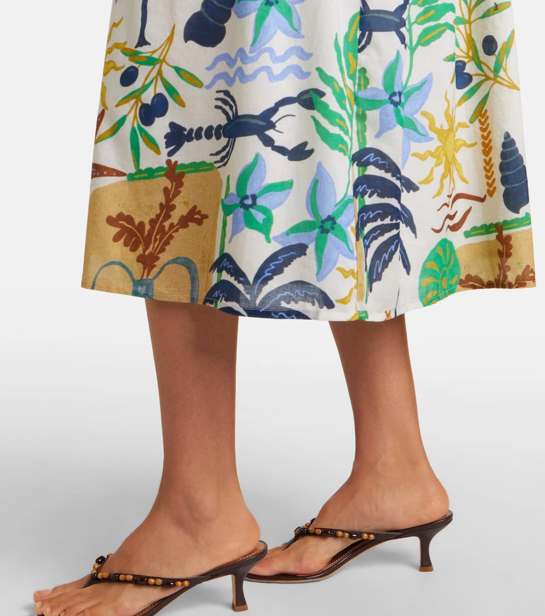 Velvet - Leyla printed cotton midi dress