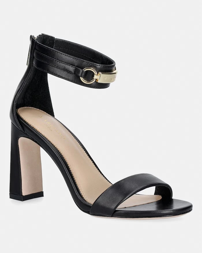 Marciano by Guess сандали с дебел ток от кожа