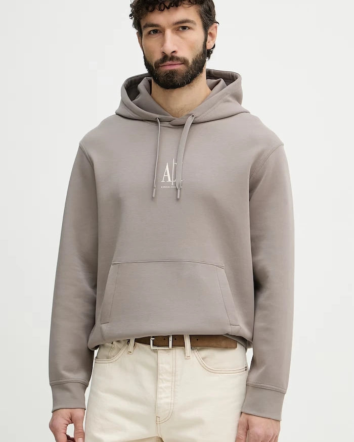 Armani Exchange erkek pamuklu kapüşonlu sweatshirt