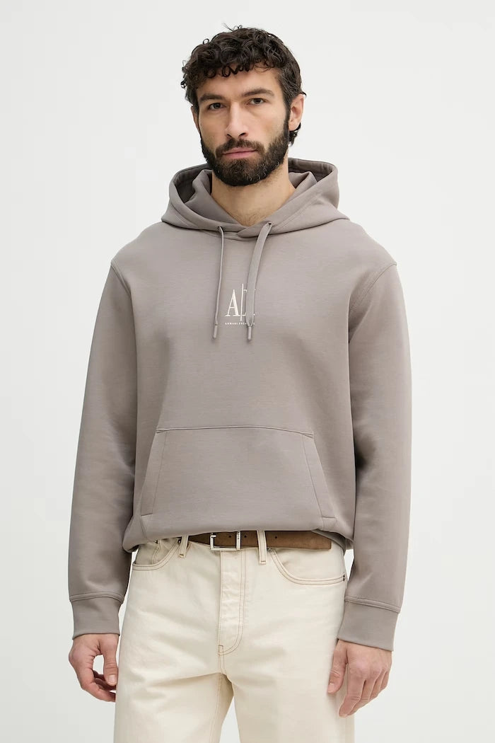 Armani Exchange erkek pamuklu kapüşonlu sweatshirt