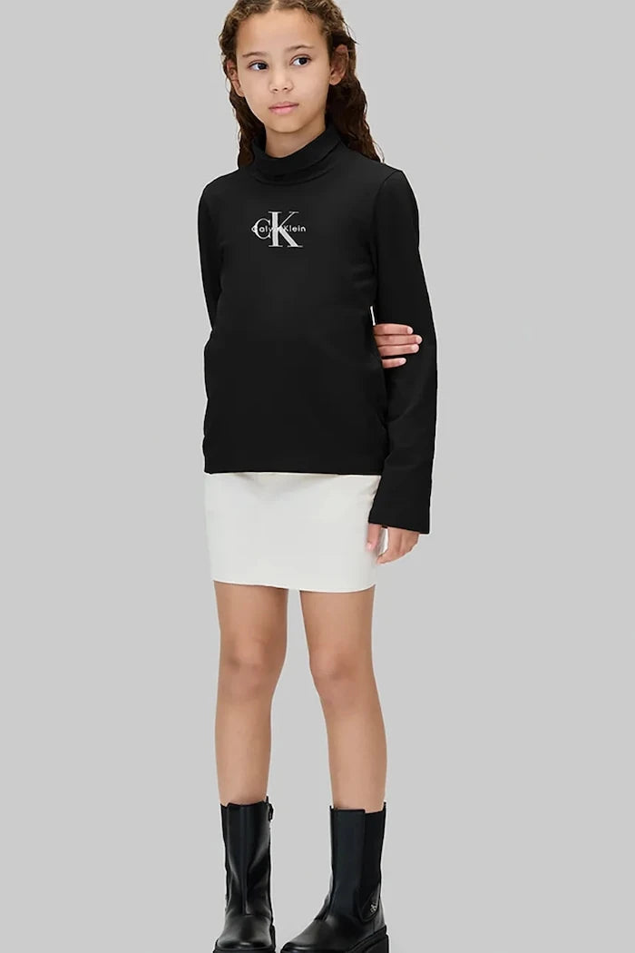 Pamuklu uzun kollu çocuk bluzu Calvin Klein Jeans