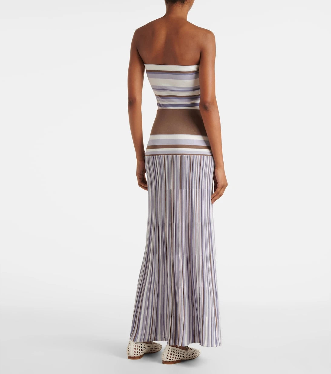 Faithfull - Citara striped cotton-blend maxi skirt